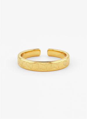 Luneth Ring aus 316L Edelstahl, verstellbar und PVD-vergoldet