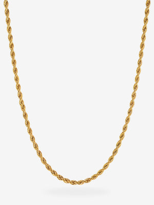 Tharien Kette in Gold, gedrehte Kordelkette in Rope-Optik