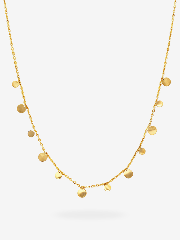 Lyra Kette, feine Plättchen-Kette aus 316L Edelstahl, 18K vergoldet