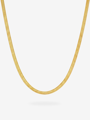 Velira Kette in Gold, feine Schlangenkette in flacher Form