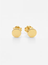 Linu Ohrstecker, flache goldene Plättchen-Discs aus 316L Edelstahl