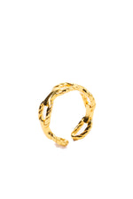 Talira Ring – Edelstahl 18K vergoldet, Kettenring mit Gliederdesign, freigestelltes Produktfoto
