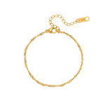 Freisteller-Bild des Fayara Armbands aus Edelstahl 18K vergoldet mit feiner Gliederstruktur