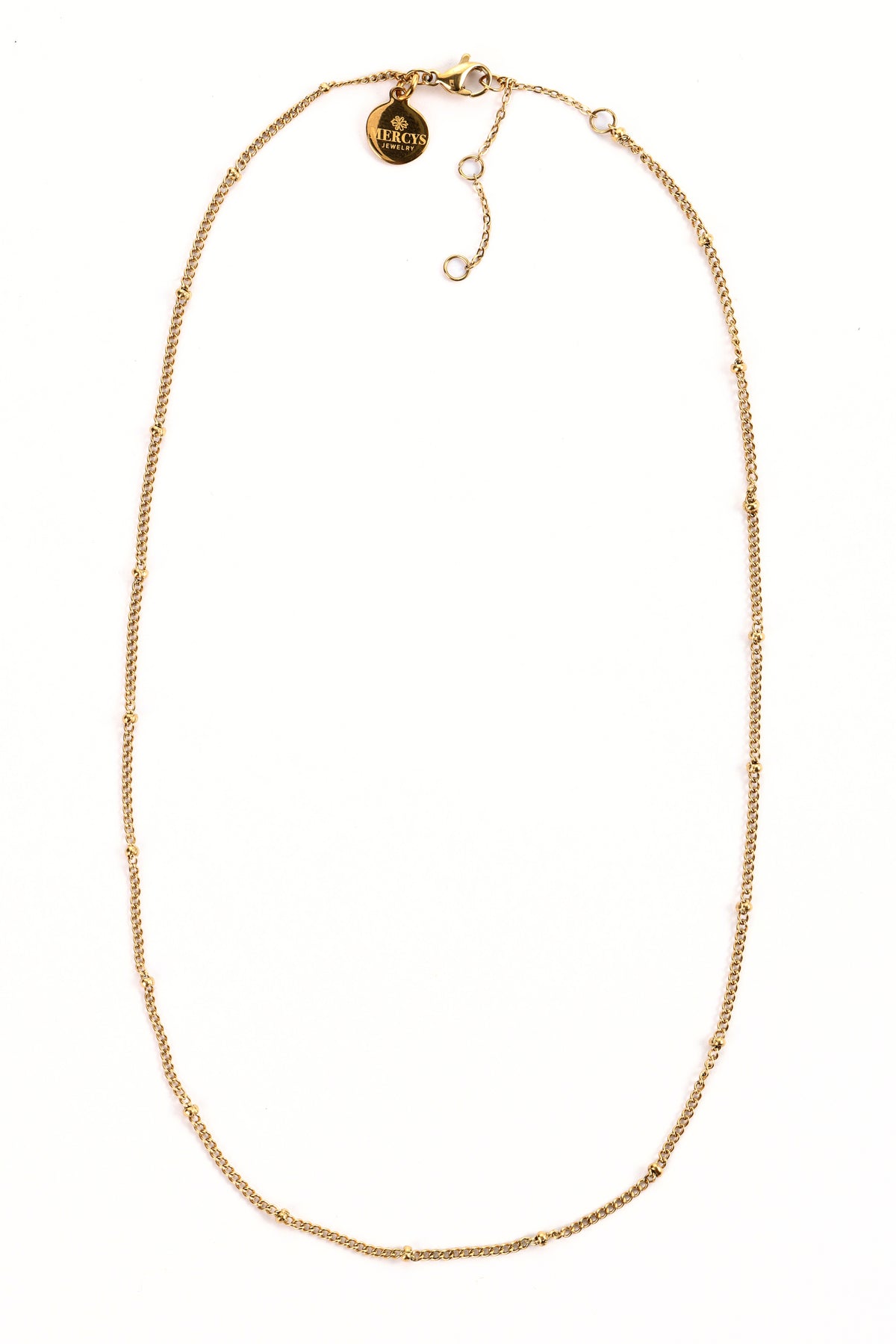 Elysian Layers Kette – Edelstahl 18K vergoldet, feine Kette ohne Anhänger mit Verschluss, freigestelltes Produktfoto