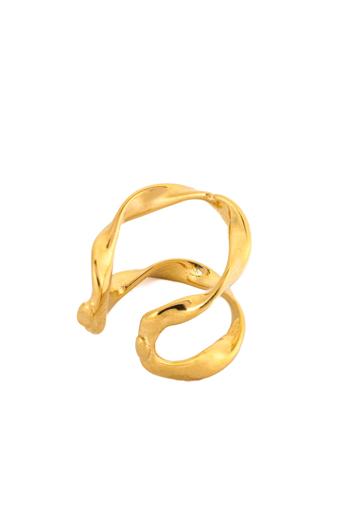 Nirel Earcuff Edelstahl 18K vergoldet – Freisteller vor weißem Hintergrund, filigraner Ohrschmuck