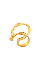 Nirel Earcuff Edelstahl 18K vergoldet – Freisteller vor weißem Hintergrund, filigraner Ohrschmuck