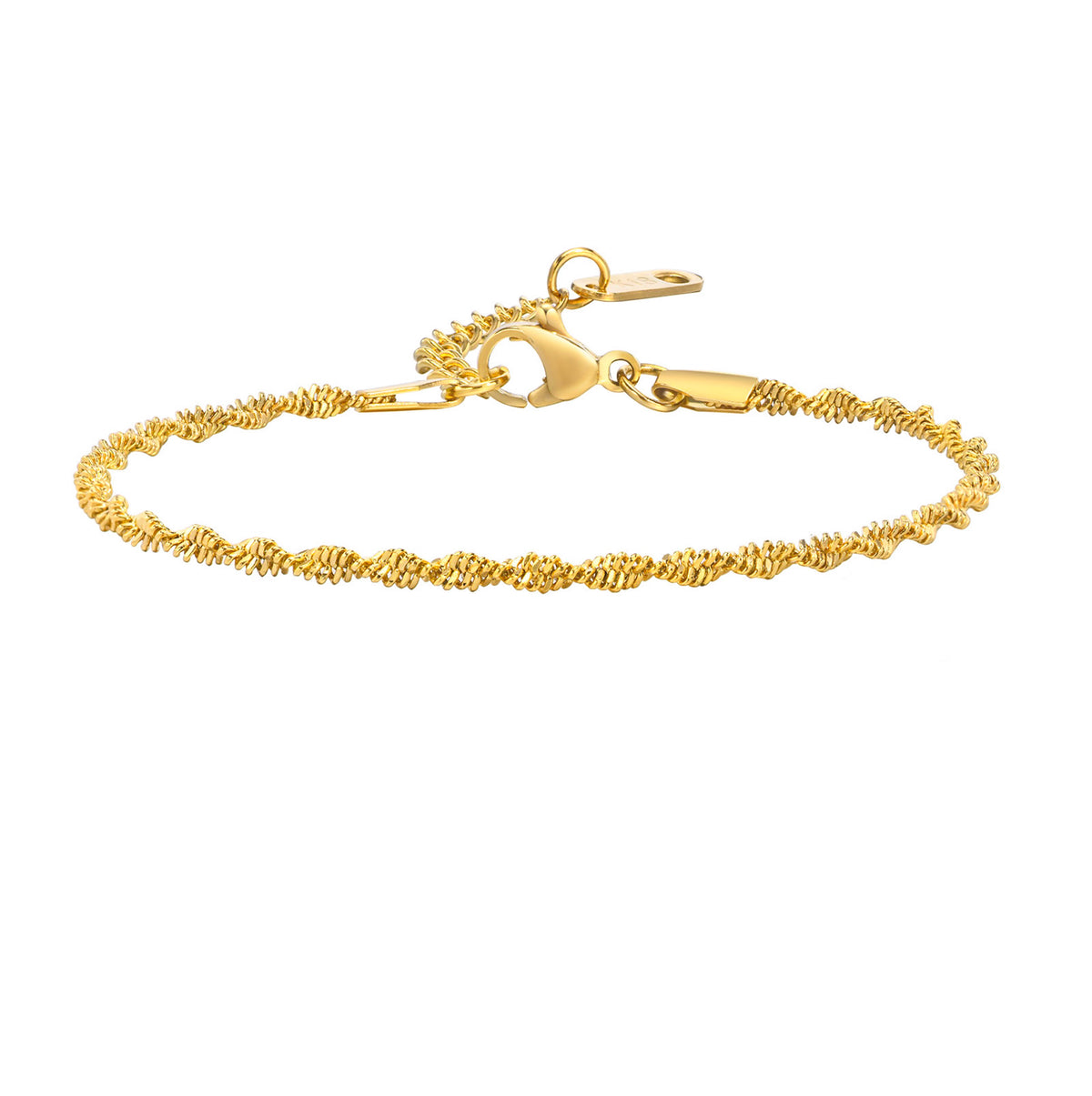 Freisteller-Bild vom Solira Armband, Rope-Gliederarmband aus Edelstahl 18K vergoldet